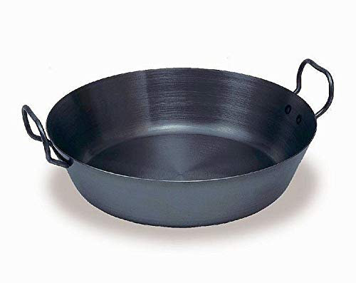 Helmensdorfer Bratpfanne | Schnitzelpfanne 32 cm gebläute Eisenpfanne