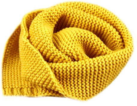 Dolores Kids Soft Knitted Scarf Fashion Solid Color Infant Toddler Warm Scarves Muffler Winter Wrap Shawl Yellow