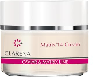 Clarena - Anti-Aging-Gesichtscreme Matrix 14 Cream - Kaviar-Nachtcreme für reife Haut - Aktivieren Sie 14 Jugendgene - Körperpflegebalsam für die tägliche Anwendung - Straffendes und verjüngendes 50ml
