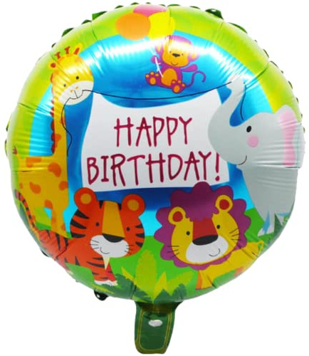 DIWULI Happy Birthday Ballon Tiere – Dschungel Kinder Deko