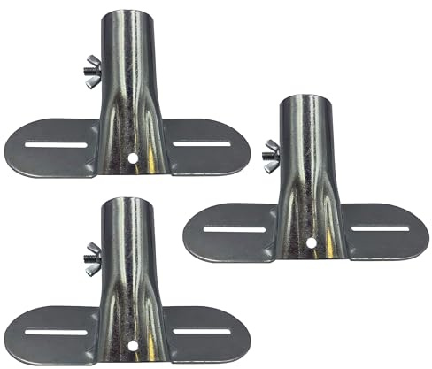 Heavy Duty Metal Broom Brush Handle Bracket with Adjustable Brace Diameter to Support Fixed Push Broom Handles (3)