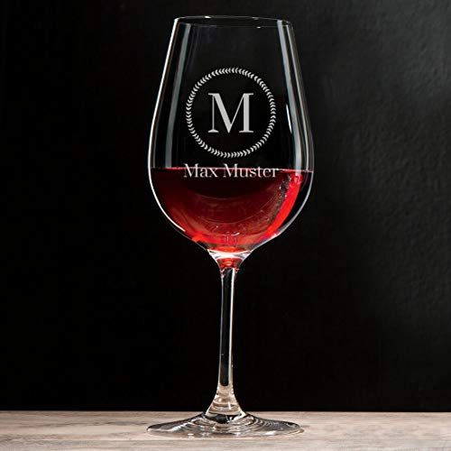 Manutextur Rotweinglas mit Spruch - viele Motive - mit individueller Gravur - personalisiert - Wein-Glas - persönliches Geschenk
