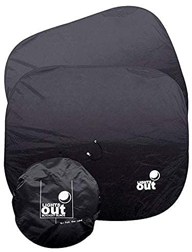 Lights Out Popup Window Blackout Blinds for Nursery - 2 Pack Each Blind 120 x 100cm. Easy Fit in 30 seconds with Glass Sucker. No Tape, No Screws. Easy Fold Away + Travel Bag. Take it Anywhere