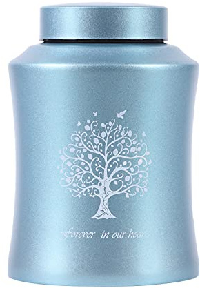 Youdear Service Urne funéraire pour cendres humaines pour adultes, hommes et femmes, urne moyenne pour cendres humaines pour papa, maman, urne funéraire (bleu)