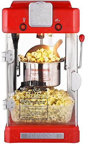 ksamwjf popcorn maker Great Northern Popcorn Machine Retro Style Popcorn Popper, Perfect for Birthday Parties, Movie Nights
