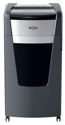 Rexel XP426+ Destructeur de Documents Coupe Croisée, Sécurité P4, Capacité 29-26 Feuilles (70-80 g/m²), Corbeille Amovible 120 Litres, Technologie Anti-Bourrage, Noir, Gamme Momentum Extra, 2021426XEU