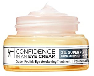 IT Cosmetics Confidence in an Eye Cream - Anti Aging Peptide Eye Cream for Dark Circles & Wrinkles, Lightweight 48HR Hydration, 2% Super Peptide Concentrate, Smooth & Brighten Undereye - 0.5 fl oz