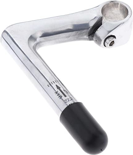 Schwanenhals-Lenkervorbau, 22,2 mm, 2,5 cm, langer Hals, langlebige Lenkererhöhung für Mountainbike, Straße, Fahrrad, MTB, Sportwagen, Rennwagen (silberfarben)