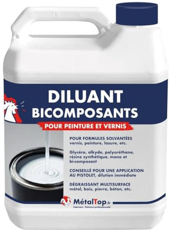 Metaltop - Diluant Bicomposants - IIncolore - RAL Incolore - Pot 1 L