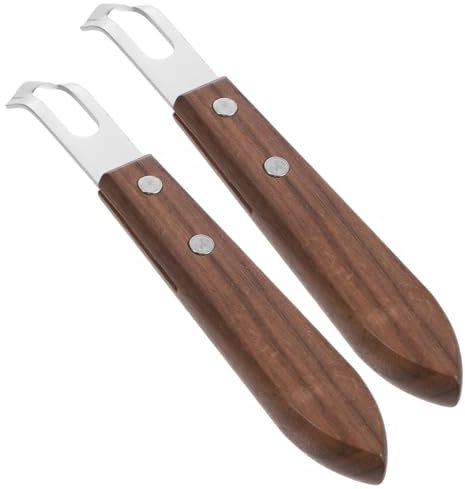 Zerodeko 2 Stück Edelstahl Zester mit Holzgriff für Käse, Obst und Zitrone
