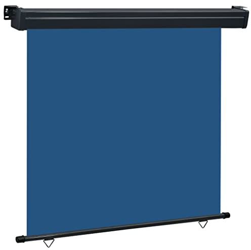 Gecheer Tenda Laterale per Terrazzo 170x250 cm Blu,Tenda avvolgibile verticale per esterni, tenda da Sole a Caduta, tenda a rullo, Tenda da sole laterale