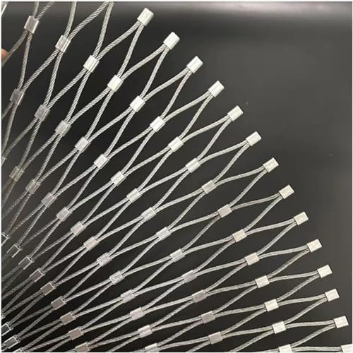 JIwqDY Sicherheitsnetz for Balkon, 304 Edelstahl-Seilnetz, Flexibel Edelstahl Seilnetz, Schlagfestigkeit AntiFallNetz, for Garden Farm Dekorzaun (Color : 10CM, Size : 1.5x12m/4.92x39.37ft)
