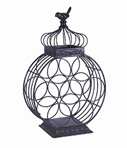 Weinregal aus Metall, Retro, amerikanischer kreativer Vogelkäfig, Industrie-Stil, Design für Bar, Restaurant, Dekoration, Ornamente, Heimhandwerk, Schmuck, Weinregal, tragbares, multifunktio