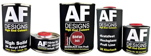 FÜR BMW 365 Ziegelrot Autolack Set 2K HS Grundierung 2K Klarlack kratzfest Lackierung Smart Repair