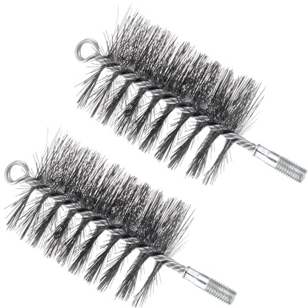 PATIKIL 2 Piezas Cepillo Para Taladros De 75 Mm De Diámetro Plateado | Cepillo De Limpieza De Alambre Trenzado De Acero Inoxidable, Para Tubos Puertos Cojinetes Taladros