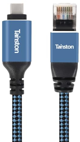 Tainston Câble USB C vers Ethernet, câble de type C vers RJ45, câble USB C vers Gigabit Ethernet compatible Thunderbolt 3/4, directement connecté au smartphone, ordinateur portable, PC, commutateur