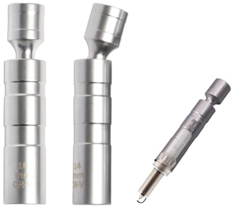 Llave Bujias, 2 Piezas, Llave de Bujía Magnética Universal, Herramientas de Extracción de Bujía,bujías de Pared extrafina, Herramientas de Extracción de Bujía, Multicolor, 16/14mm,