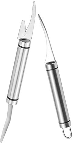 Holibanna Sbucciatore di Gamberetti in Acciaio Inossidabile Sbucciatore di Pesce Comodo E Ergonomico Pulitore di Gamberetti Portatile per Uso Domestico