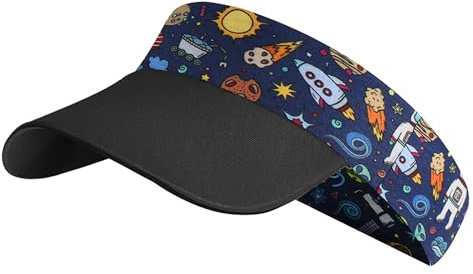 JIAHG Casquette Visière pour Enfant 3-10 Ans Visière Imprimée d'été pour Cyclisme Course Football Tennis Golf Bandeau de Sport Élastique à Séchage Rapide UPF 50+