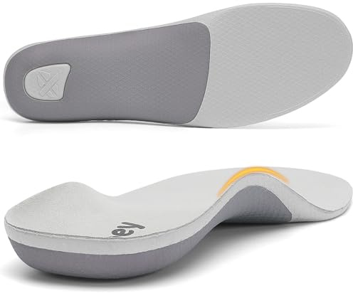 Leebey Semelles Orthopédiques Soutien de Voûte Hommes Femmes Semelle Chaussures Confort pour Fasciite Plantaire, Douleur au Pied, Pieds Plats, Semelle Épine Calcanéenne Gris 39/40 EU