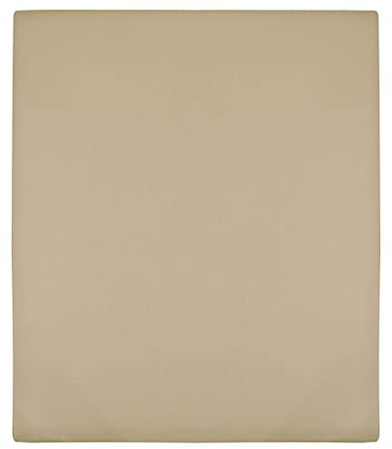 Linens & Bedding-Bedding-Bed Sheets-Jersey Fitted Sheets 2 pcs Taupe 180x200 cm Cotton