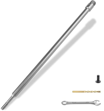 LALAGO 500mm SDS PLUS Schaft Verlängerung Aufnahmeschaft für Bohrkronen | Kronenbohrer Verlängerung, M22 Gewinde SDS PLUS Verlängerung Aufnahmeschaft, inkl.Zentrierbohrer - Feingewindeabstand 2mm