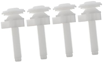 CLISPEED 4 pièces Vis de Fixation Plastique pour Abattant Wc avec Rondelles Fixation Solide et Démontage Facile Accessoires de Remplacement pour Siège Toilette