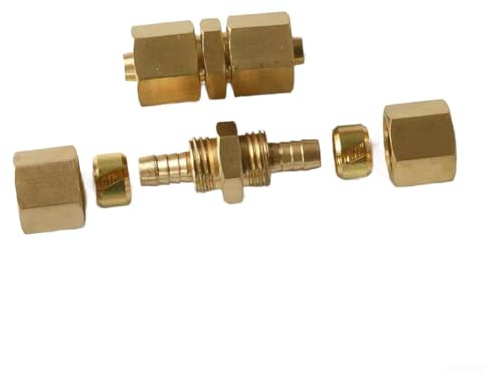 Tool 10mm 12mm Brass Push Fit Connector for PEX Copper CPVC Pipes, Quick Connect Plumbing Fitting with Disconnect Clip Designed for Plumbing and Heating Systems (12mm connector)