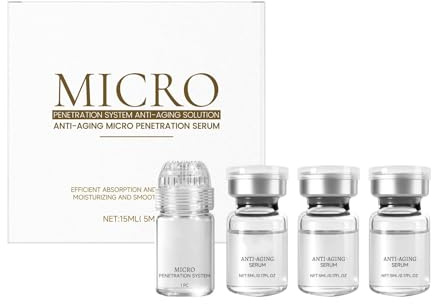 Micro Needling Infusion Facial System,Microneedling Facial Serum Set,Microneedling Roller Kit for Face,Microneedling Essence for Glowing Skin,Anti-Aging Face Serum for Wrinkles,Wrinkles Filler