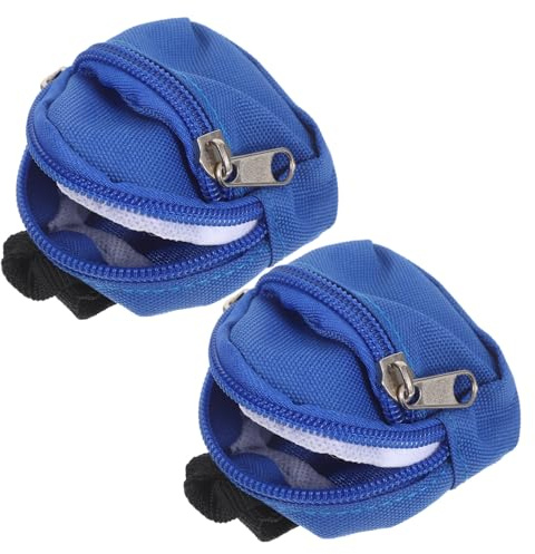 Toyvian 2pcs Scale Mini School Bags with Realistic Pockets and Functional Zippers Cute Dollhouse Accessories for Mini Dolls Scenes and School Party Decorations