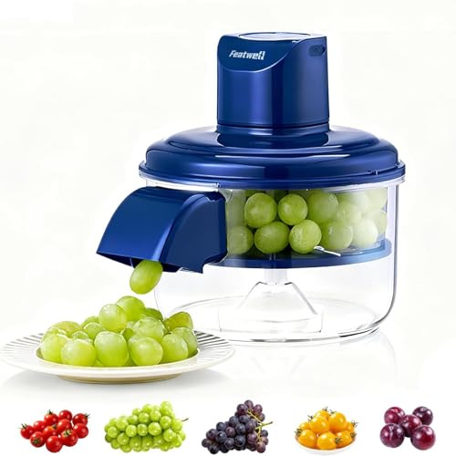 Featwell Electric Grape Peeling Machine, Automatic Vegetable Peeler for Grape Cherry & Garlic Tomato, 20-Second Fast Peeling, Rechargeable & Easy Wash, for Home and Commercial Kitchens