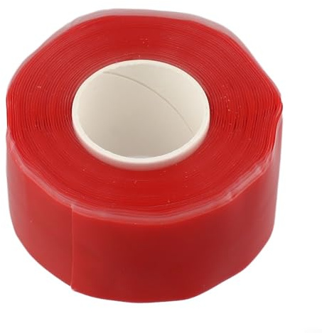 Cinta de silicona aislante de sellado, 3000 mm x 25 mm, paquete de 3 unidades para reparación de mangueras de buceo y remos, impermeable, para entusiastas de los deportes acuáticos al aire libre (rojo