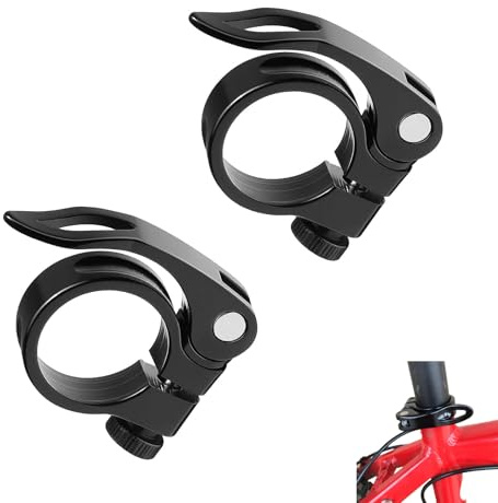 Sattelklemme 31.8, Schnellspanner Fahrrad, Schnellspanner Sattelstütze, für Mountainbike, Rennrad, Faltrad (Innendurchmesser 31,8 Mm, Schwarz)