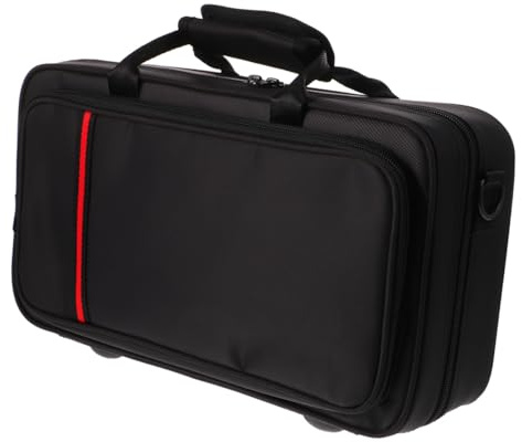 Zerodeko Klarinetten Aufbewahrungstasche Schwarz Stoßfester Klarinettenkoffer mit Weichem Futter Robuster Rucksack für Musikinstrumententransport