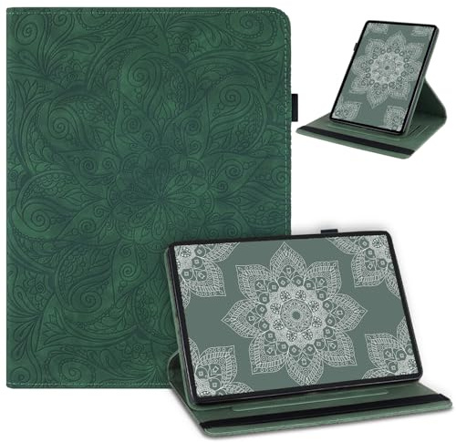 laddutoi Custodia per iPad Air 11 Pollici M4/M3/M2 2026/2025/2024, iPad Air 5/4 2022/2020 10.9”, Custodia in Pelle PU con Supporto Girevole a 360° e Slot, Protettiva Cover per iPad Air 11, Verde