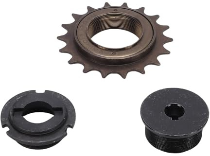 MechKit 18T Bike Freewheel Premium Metal Threaded Type Bicycle Freewheel Replacement Parts With Right Adapter Connector Set For Mountain Road Bikes