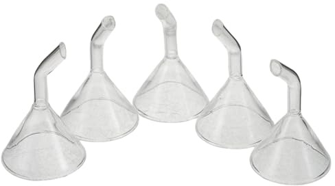 FUNNETOYU 5 St Klar Tratt för Lampolja med Smal Pip Spillfri Påfyllning för Petroleumlyktor Transparent Tratt för Noggrann Vätskemätning för och Camping