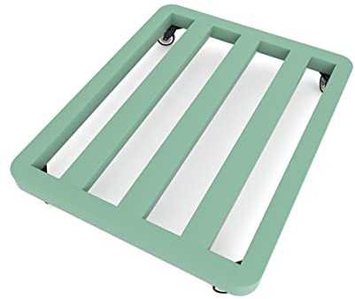 Carrello per piante in metallo con ruote bloccabili, carrello per il trasporto per interni ed esterni, vassoi per piante mobili, portavaso, carrello per piante in vaso, facile da spostare (colore