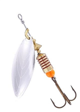 MAPSO - 5 Cucharillas de Pesca Spark-0 Plata 2,50 GMS.