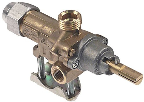 Angelo po Robinet de gaz pel21s avec flamme d'allumage pour Cuisinière à gaz thermocouple connecteur M8 x 1 axe ø 8 x 6,5 x 22 mm