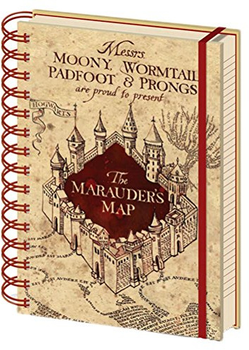 HARRY POTTER A5 liniertes Notizbuch Marauders Map, Ringbuch DIN A5 - Offizielles Lizenzprodukt