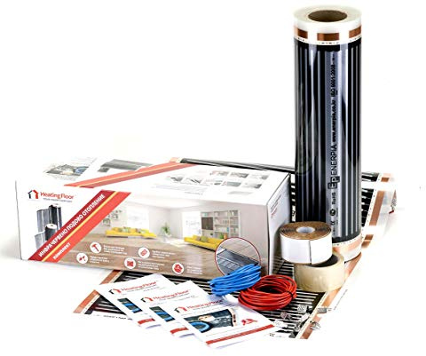 6m2 Underfloor Heating Film KIT 220W/sqm, Film Width 100cm for Heating Floor, Under Laminate & Wood