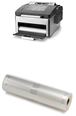 Lacor 69352 - Máquina de vacío, 350 W, gris + Lacor 69058 - Bobinas tubo vacío, 105 micras, 28 x 10 cm