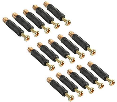 sourcing map Raccord liaison meuble 6mm Dia recouvert plastique vis filetage 15 Pcs