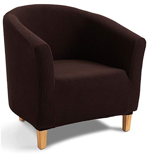 TIANSHU Sesselschoner Elastisch Sesselüberwurf, Modern Club Chair Stretch Sesselhusse, Universal Sofabezug für Einzelsofa, Bezug für Clubsessel (Schokolade)