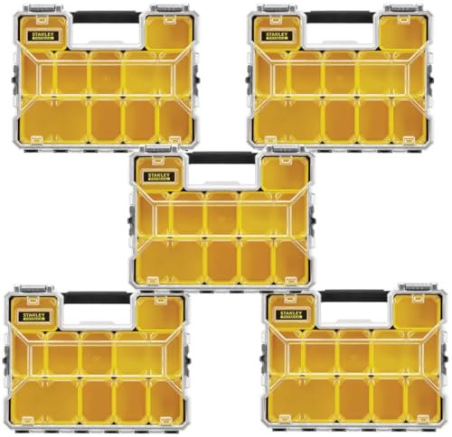Stanley x5 FatMax Pro Shallow Organiser Stackable System Parts Storage 1-97-519