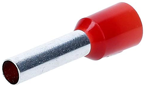 Cembre 100x Aderendhülsen isoliert 10mm² - 18mm Kabelschuhe Rot PKD1018 | 10qmm Elektrolytkupfer verzinnt - UL-gelistet - Für Elektro-Installation in Haus, Garten, KFZ & LKW - Profi-Qualität