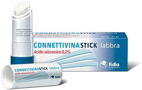 ConnettivinaStick Labbra Fidia Farmaceutici | Stick Labbra da 3g a Base di Acido Ialuronico 0,2% | Per Labbra Danneggiate, Secche e Screpolate