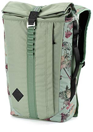 Nitro Scrambler, Businessrucksack mit Roll-Top und gepolstertem 15“ Wide Laptopfach, Urban Mobility Rucksack, Kurierrucksack, Alltagsrucksack, 28 L +, Dead Flower