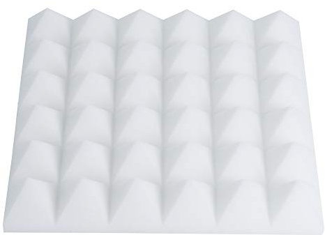 12 Pack Pyramid Acoustic Panels Foam High Quality Soundproofing Panels Acoustic Wall Panels For Walls Studio KTV Bedroom Soundproof Treatment,12x12x2.2 Inch,White